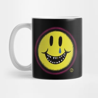 Sunny Smiley Face Tear Fangs Gold Tooth Mug